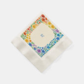 Rainbow Wildflower Rustieke Bloemen Huwelijk Servet (Hoek)