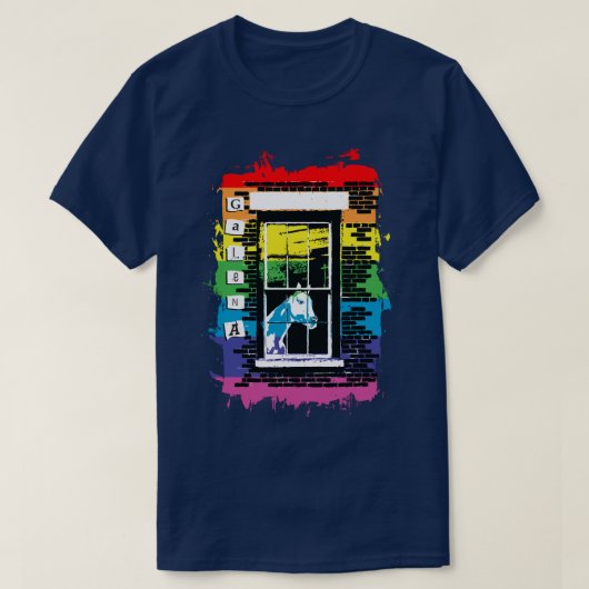 Rainbow Window Horse Galena T-shirt (Design voorkant)