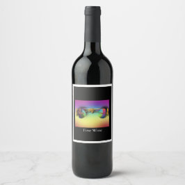 Rainbow Wine Glasses Fijne wijn Etiket