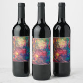 Rainbow Wine Label Kleurrijke Partij Drink Label Wijn Etiket (Flessen)