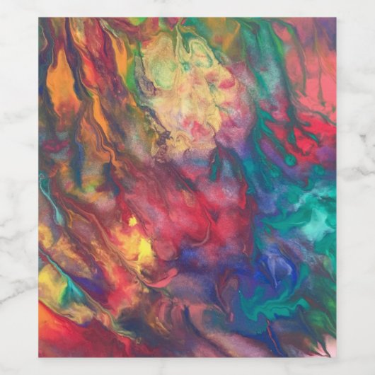 Rainbow Wine Label Kleurrijke Partij Drink Label Wijn Etiket (Enkel label)