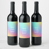 Rainbow Wine-labels met verloopgradiënt voor Freef Wijn Etiket (Flessen)
