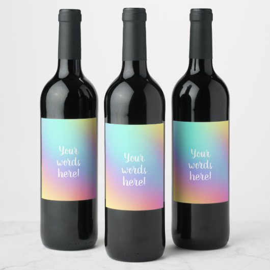 Rainbow Wine-labels met verloopgradiënt voor Freef Wijn Etiket (Flessen)