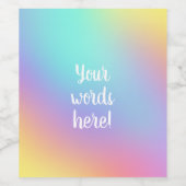 Rainbow Wine-labels met verloopgradiënt voor Freef Wijn Etiket (Enkel label)