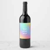 Rainbow Wine-labels met verloopgradiënt voor Freef Wijn Etiket (Voorkant)