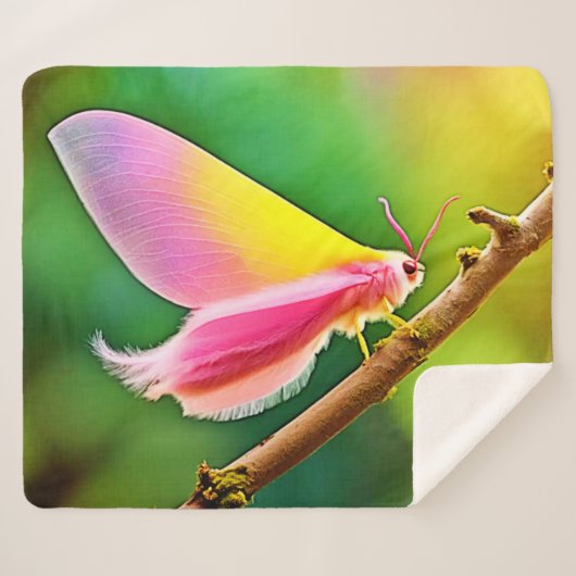 Rainbow Wing Beauty Sherpa Deken (Voorkant (horizontaal))