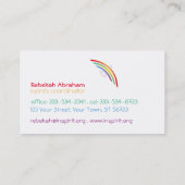 Rainbow Winged Dove Visitekaartje (Achterkant)