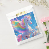 Rainbow Winged Prancing Unicorn Bedankzakje (Gezegeld)