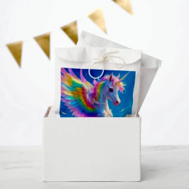 Rainbow Winged Prancing Unicorn Bedankzakje