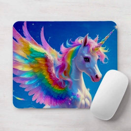 Rainbow Winged Prancing Unicorn Muismat