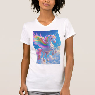 Rainbow Winged Prancing Unicorn T-shirt