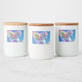 Rainbow Winged PrancingEten en drinken Label Set Voedselcontainer Etiket (Flessen)