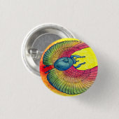 Rainbow Winged Scarab Ronde Button 3,2 Cm (Voorkant /achterkant)