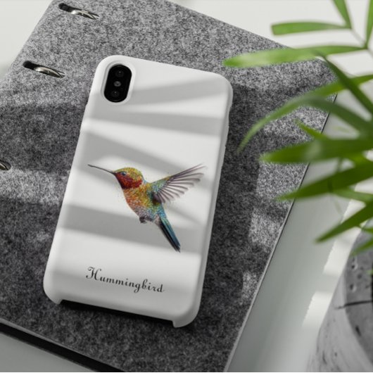Rainbow Wings: Vibrant Hummingbird Art, op maat Case-Mate iPhone Case