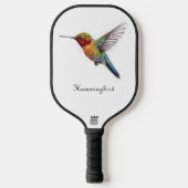 Rainbow Wings: Vibrant Hummingbird Art, op maat Pickleball Paddle (Voorkant)