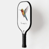 Rainbow Wings: Vibrant Hummingbird Art, op maat Pickleball Paddle (Links)
