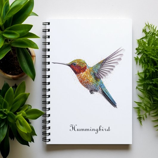 Rainbow Wings: Vibrant Hummingbird Art, op maat Planner