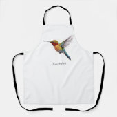 Rainbow Wings: Vibrant Hummingbird Art, op maat Schort (Voorkant)