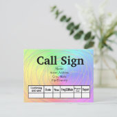 Rainbow & Wire Ham Radio QSL-kaarten Briefkaart (Staand voorkant)