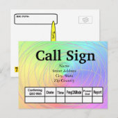 Rainbow & Wire Ham Radio QSL-kaarten Briefkaart (Voorkant / Achterkant)