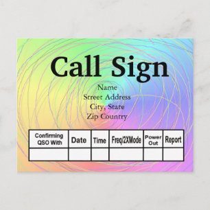 Rainbow & Wire Ham Radio QSL-kaarten Briefkaart
