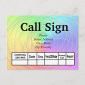 Rainbow & Wire Ham Radio QSL-kaarten Briefkaart (Voorkant)