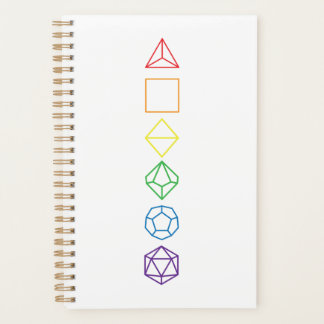 Rainbow Wireframe Dice Planner
