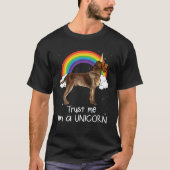 Rainbow Wirehaered Pointing Griffon vertrouwt me d T-shirt (Voorkant)