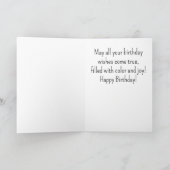 Rainbow Wishes Birthday Magic! Feestdagen Kaart (Binnen)