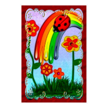 Rainbow Wishes Nursery Childs Art
