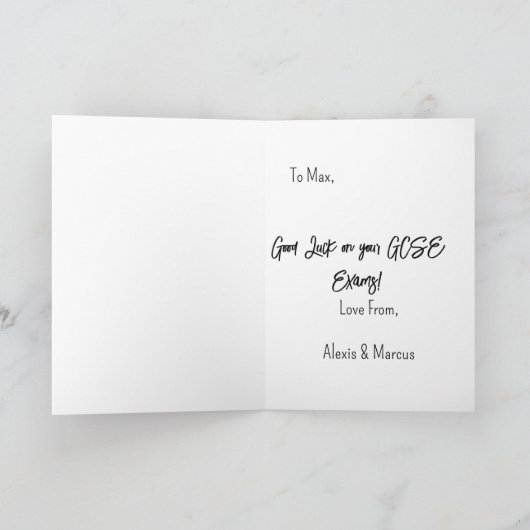 Rainbow Wishes: Succes met dit examen! Kaart (Binnen)