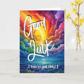 Rainbow Wishes: Succes met dit examen! Kaart (Gele Bloem)