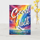 Rainbow Wishes: Succes met dit examen! Kaart (Gele Bloem)