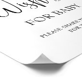 Rainbow Wishes voor Baby shower Sign Poster (Hoek)