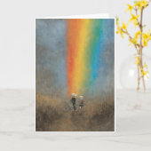 Rainbow Wishes Wenskaart Kaart (Gele Bloem)