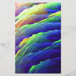 Rainbow Wispy Feather Mountains Briefpapier