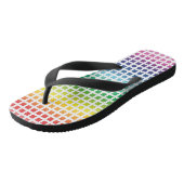 Rainbow wit rasterpatroon Pride lgbtq lgbt Teenslippers (Schuin)