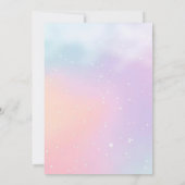 Rainbow Witch Hair Achtergrond Halloween Party Kaart (Achterkant)