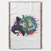 Rainbow Witch – Spooky & Colorful Magic Deken (Voorkant Verticaal)