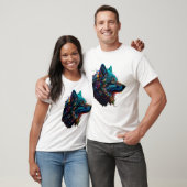 Rainbow Wolf Animal Colorful Graphic T-shirt (Unisex)