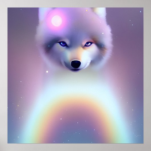 Rainbow Wolf Baby Poster (Voorkant)