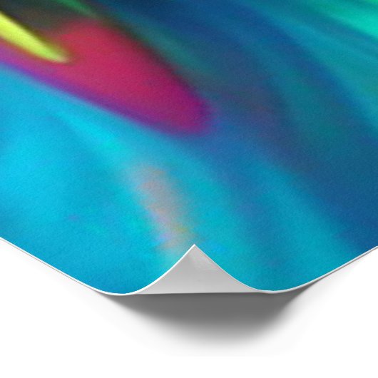 Rainbow Wolfman Poster - Psychedelische Abstracte (Hoek)