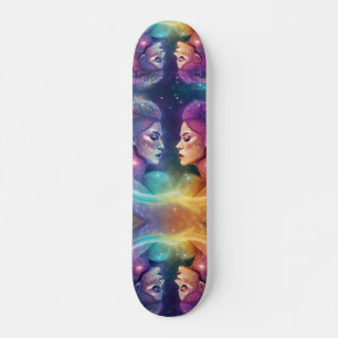 Rainbow Women Cosmic Galaxy Vrouwelijke Energie Sk Persoonlijk Skateboard