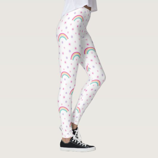 Rainbow Womens, pte roze sterren Leggings (Rechts)