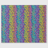 Rainbow Wonky Polka Dots Cadeaupapier (Vlak)