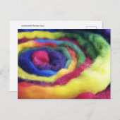 Rainbow Wool Handspun Fotografie Briefkaart (Voorkant / Achterkant)