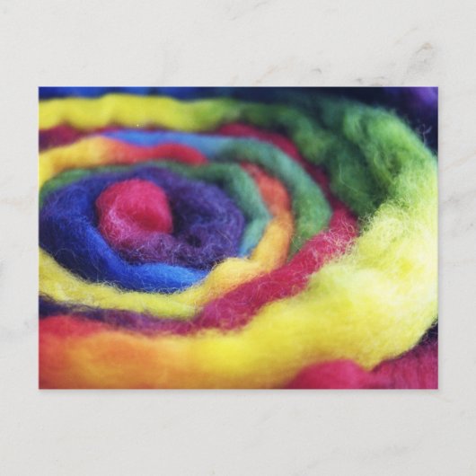 Rainbow Wool Handspun Fotografie Briefkaart (Voorkant)