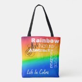 Rainbow/Words Art Tote Bag (Achterkant)
