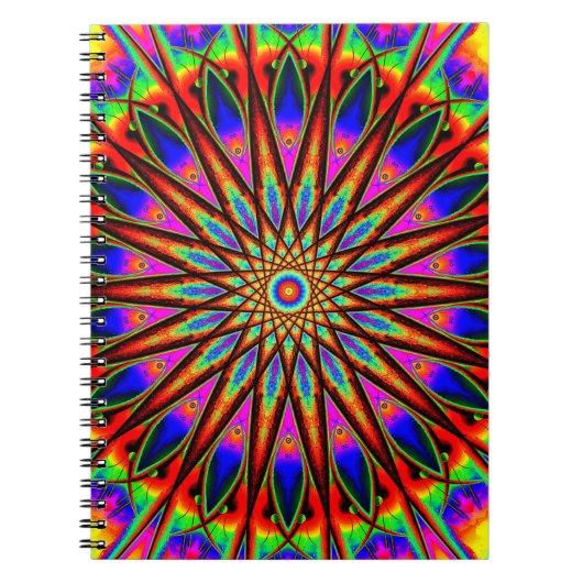 Rainbow World Mandala Notitieboek (Voorkant)