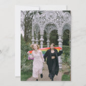 Rainbow Worth the Wait Sequel Wedding Celebration Kaart (Achterkant)